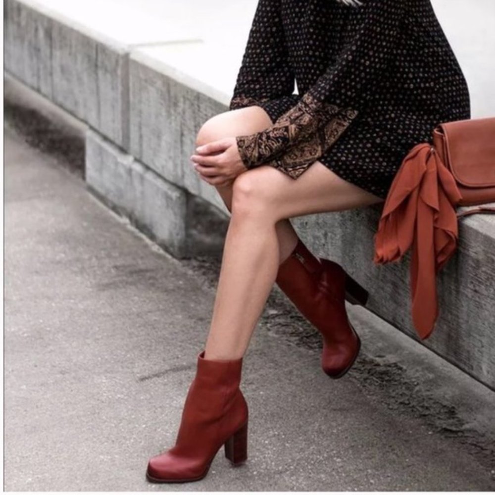 💥 Sam Edelman Women's Reyes Boot Rust Red - Picture 9 of 10